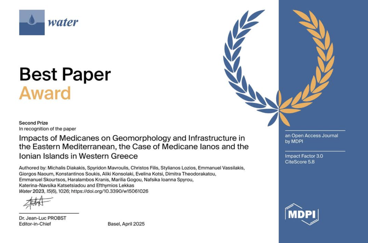 2nd Prize in the Water Best Paper Award